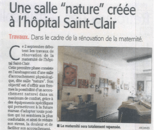 Création d’une salle « nature » et rénovation de la maternité de l’Hôpital Saint-Clair